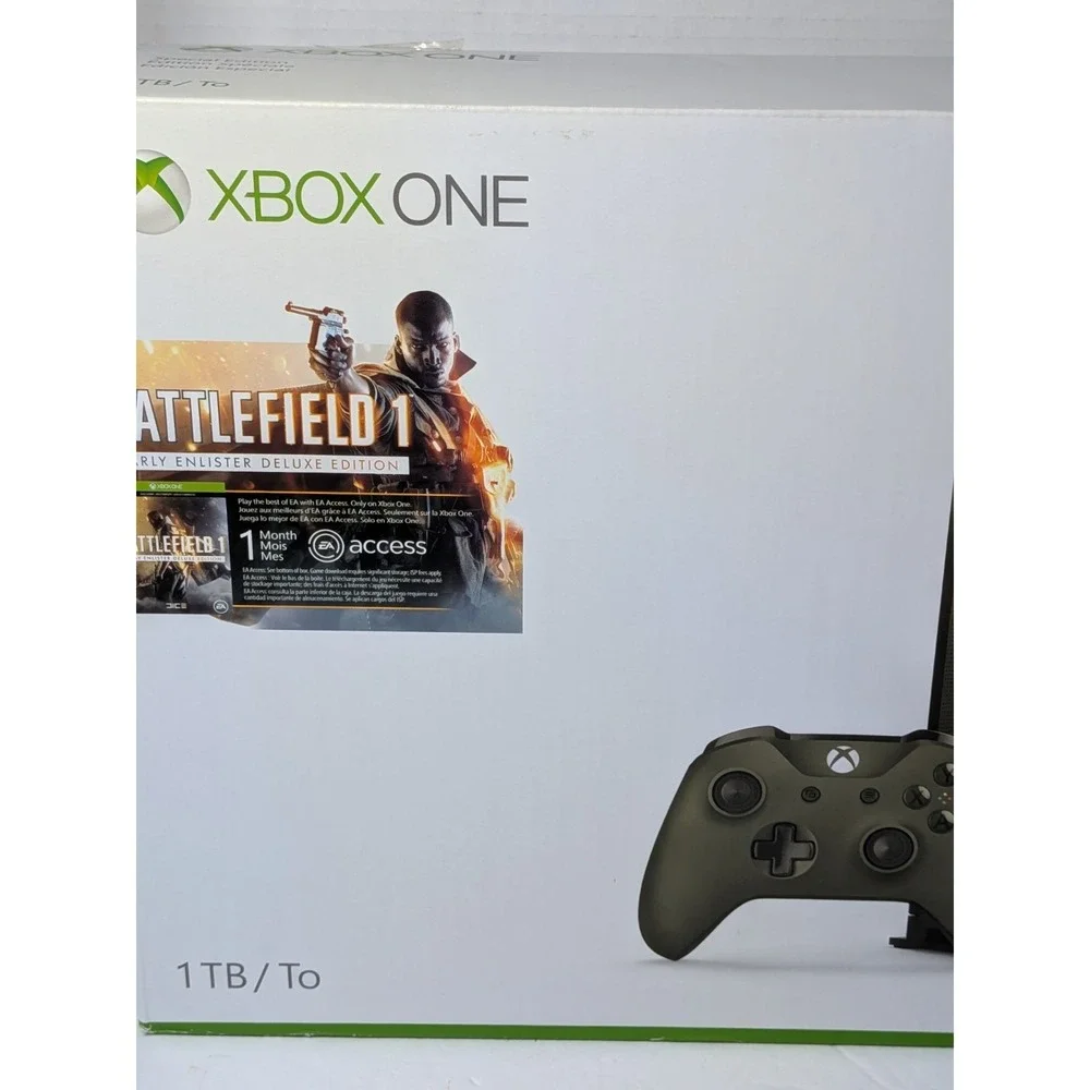 Xbox One S Battlefield 1 Military Green 1TB Console And Box Only